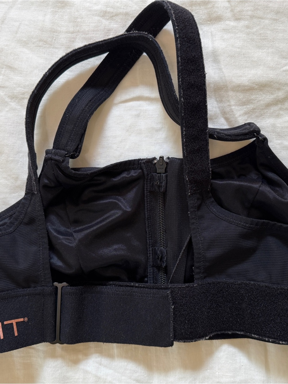 SHEFIT Black Front-Zip High-Support Sports Bra - Picture 2 of 2